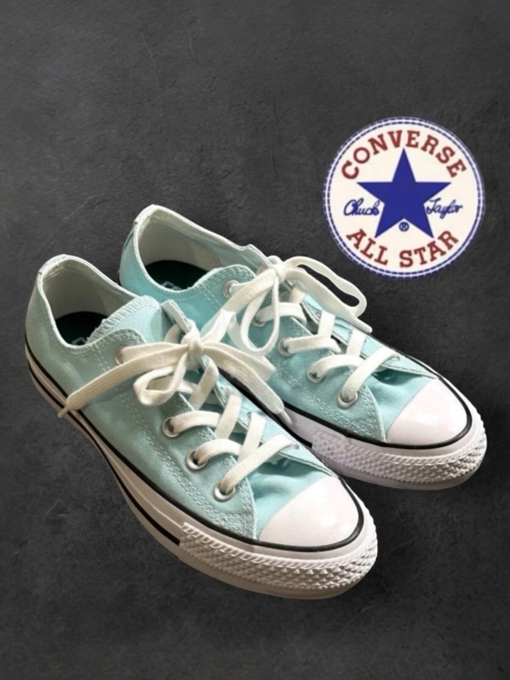 NWOB CONVERSE CHUCK TAYLOR ALL STAR MINT GREEN LOW-TOP SNEAKERS SHOES